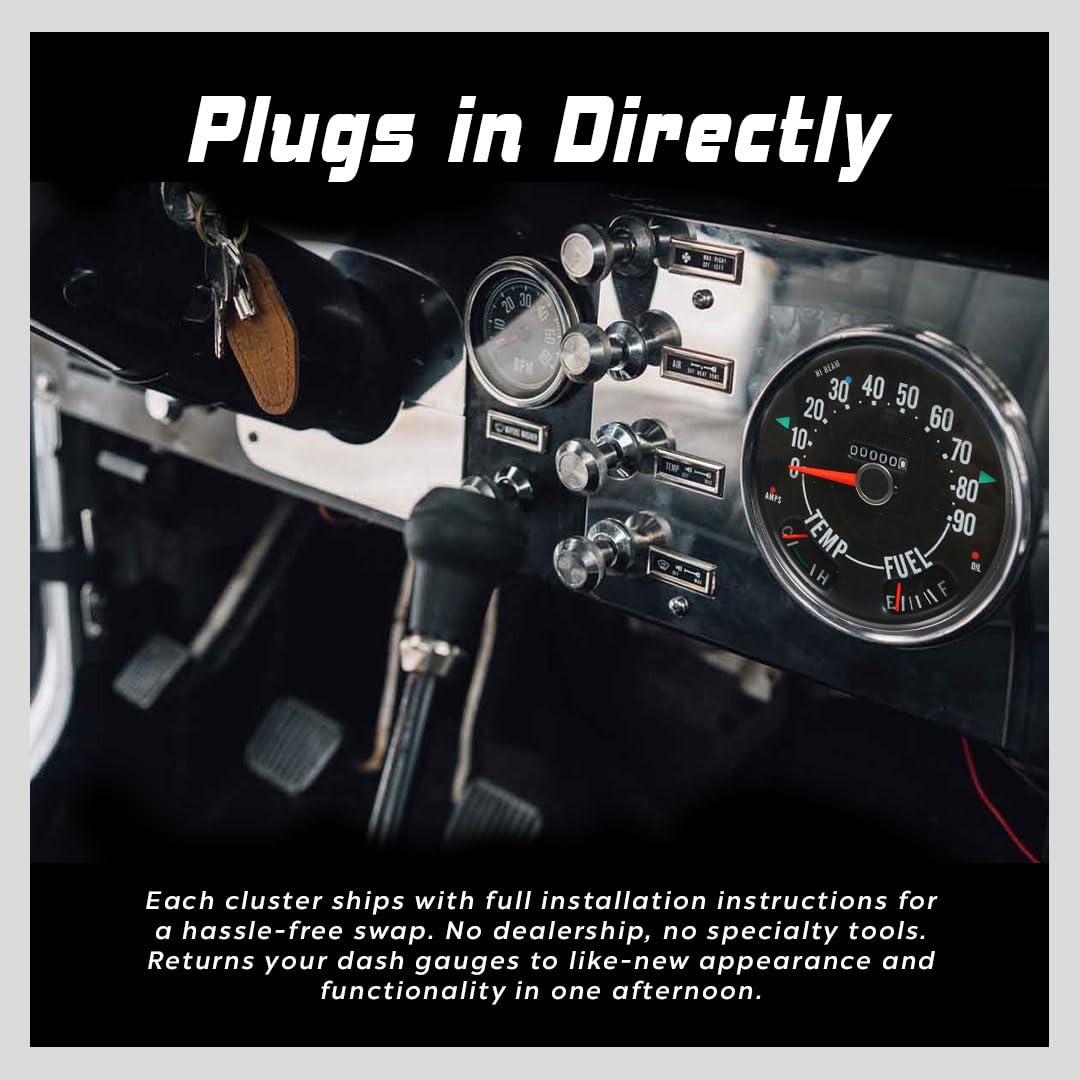 Jeep CJ 17206.04 Speedometer Cluster 0-90 MPH 1955-79 Jeep CJ3, CJ5, CJ6, CJ7