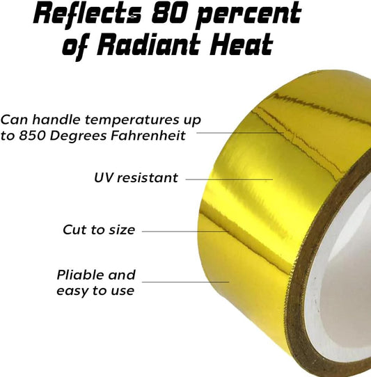 Gold Heat Reflective Self Adhesive Tape 30 Feet x 2 Inches wide