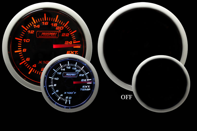 2-3/8" Amber / White - Exhaust Gas Temperature Gauge