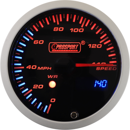 3-1/3" JDM Electrical Speedometer With Peak/Warning