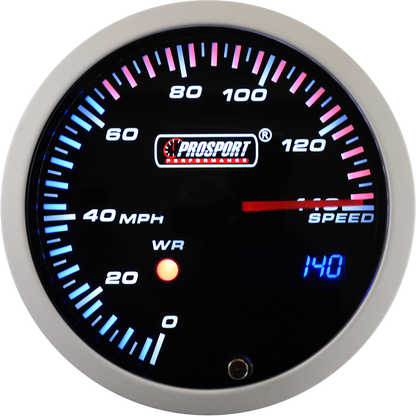 3-1/3" JDM Electrical Speedometer With Peak/Warning