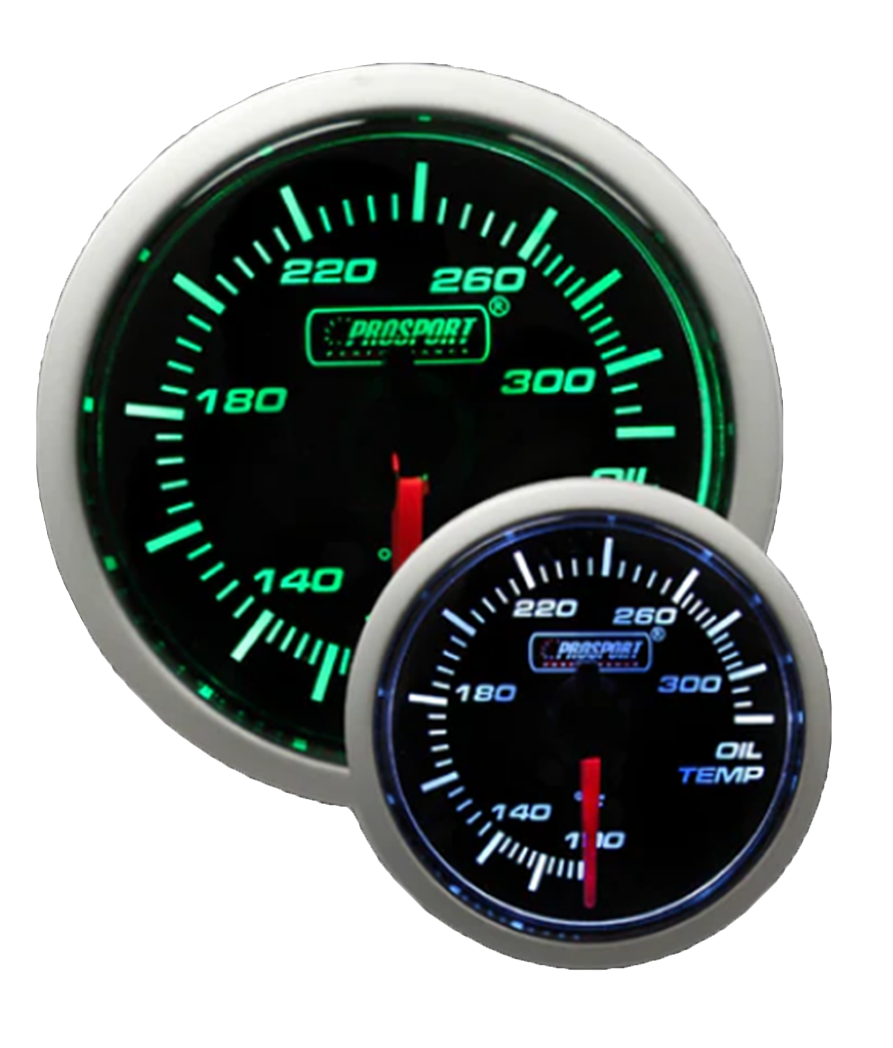 Green/White Oil Temperature Gauge