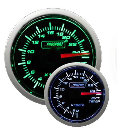 2-1/16" Green/White Exhaust Gas Temperature Gauge