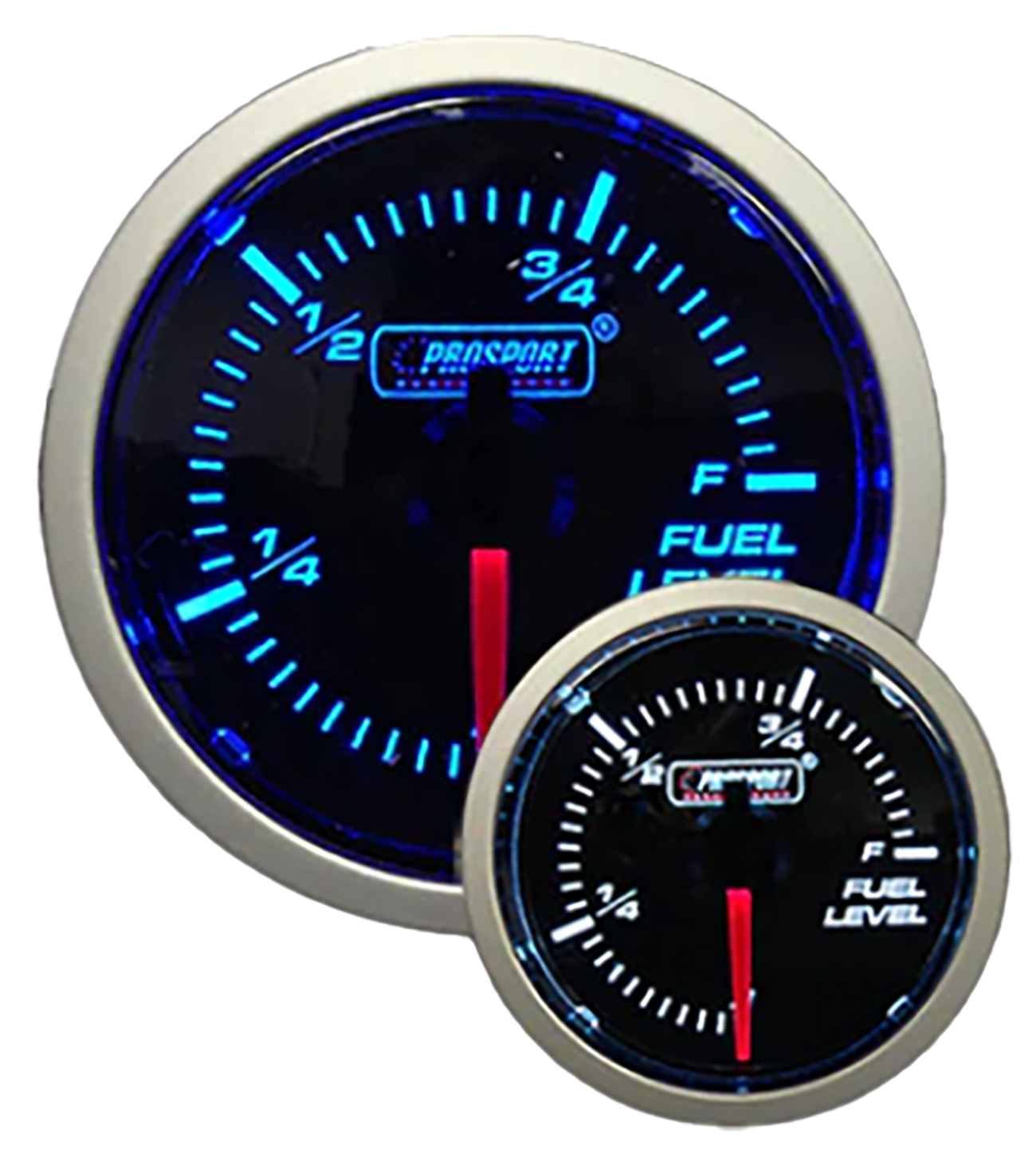 Blue / White - 2-1/16" Fuel Level Gauge