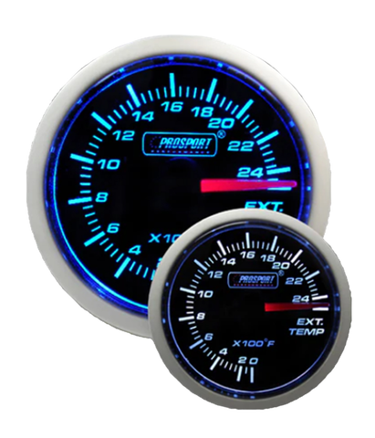 2-1/16" Blue/White Exhaust Gas Temperature Gauge