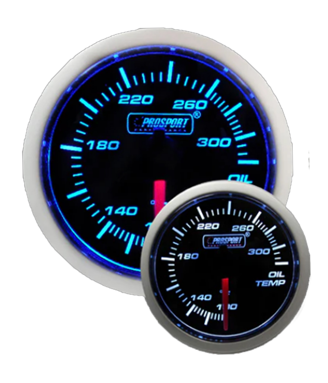 2-1/16" Blue/White Electrical Oil Temperature Gauge