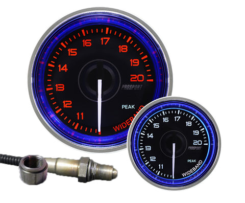 2-1/16" Crystal Blue/White Wideband Air Fuel Ratio kit