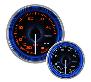 2-1/16" Crystal Series Blue/White Electric Boost gauge