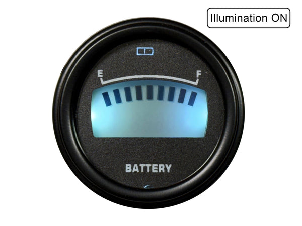 Golf Cart Battery Meter-state of Charge Meter 48 Volt 2-1/16" Lithium / LifePo4 Digital Bar Graph 48v