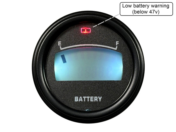 Golf Cart Battery Meter-state of Charge Meter 48 Volt 2-1/16" Lithium / LifePo4 Digital Bar Graph 48v