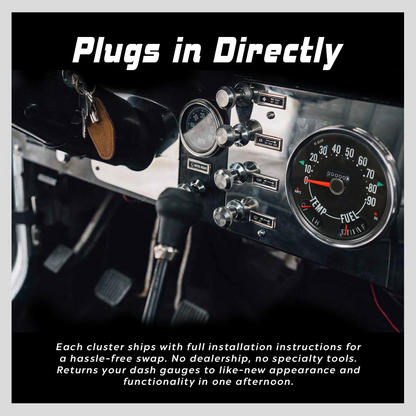 Jeep CJ 17206.04 Speedometer Cluster 0-90 MPH 1955-79 Jeep CJ3, CJ5, CJ6, CJ7