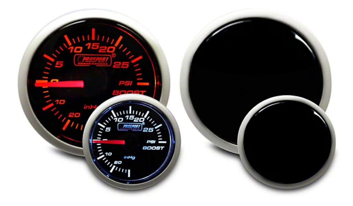 2-1/16" Amber / White Mechanical Boost Gauge