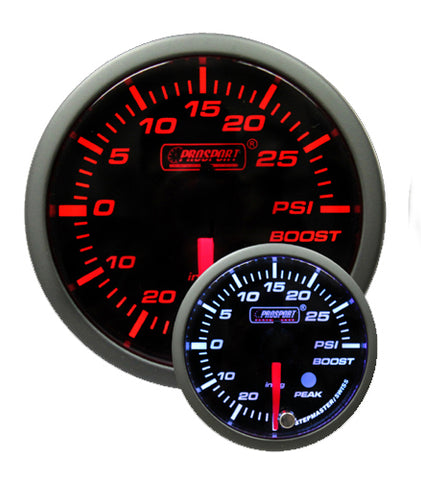 2-3/8" Amber/White Premium Electric Boost gauge