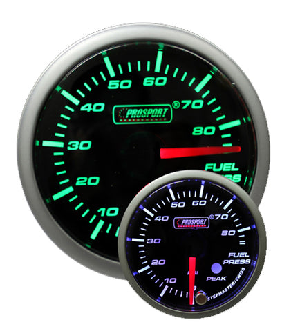 2-1/16" Green/White Premium Fuel Pressure Gauge