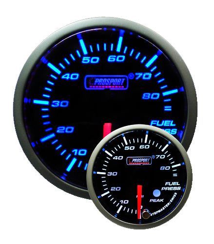 2-1/16" Premium Blue/White Fuel Pressure Gauge