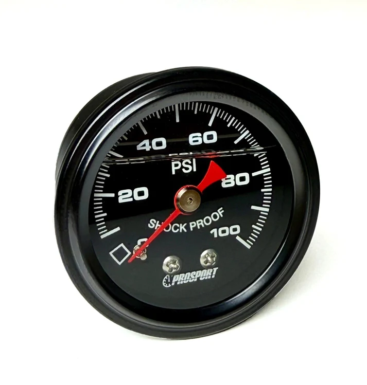Fuel Pressure Regulator 6AN EFI Bypass Return Adjustable (30-70PSI), Black