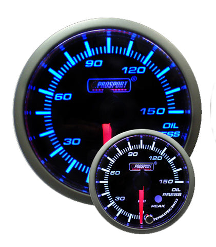 2-1/16" Premium Blue/White Oil Pressure Gauge