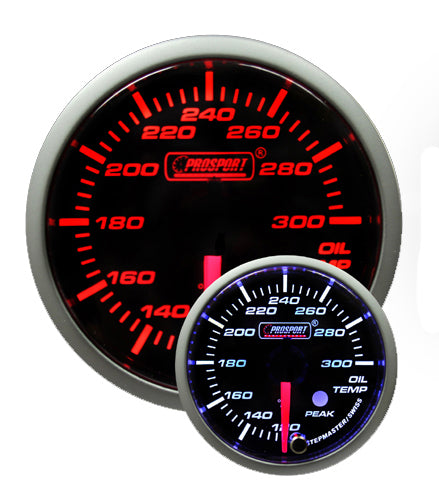 2-3/8" Amber/White Premium Oil Temperature Gauge