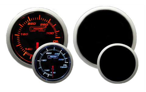 2-1/16" Amber / White - Electric Oil Temperature Gauge