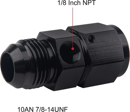 10AN Male to Female wiith 1/8th NPT port