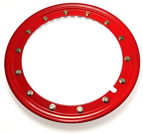 Simulated Bead Lock Hubcap Rings - 15" Red