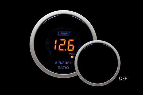 2-1/16" Digital Air Fuel Ratio & Volt Gauge-Amber
