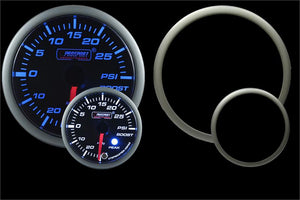 2-1/16" Premium Electric Boost gauge Blue/White