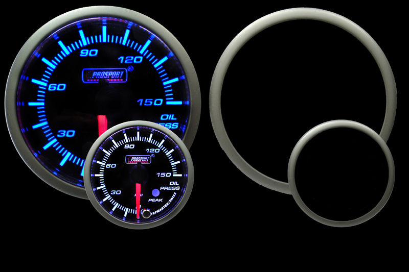 2-1/16" Premium Blue/White Oil Pressure Gauge